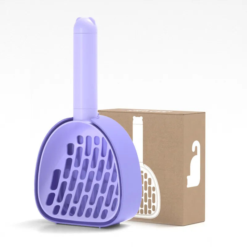 Cat Litter Scoop Plastic Cats Poop Scoop With Base Pets Cleanning Tool