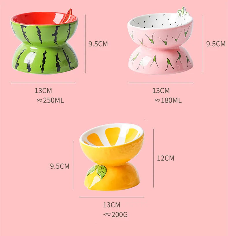 Cat Bowl Cerami Basin Protection Cervical Slope Pet Supplies