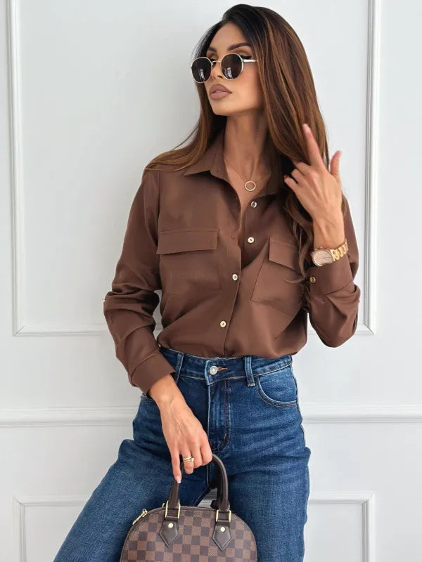 Button Fashion Casual Shirt For Women