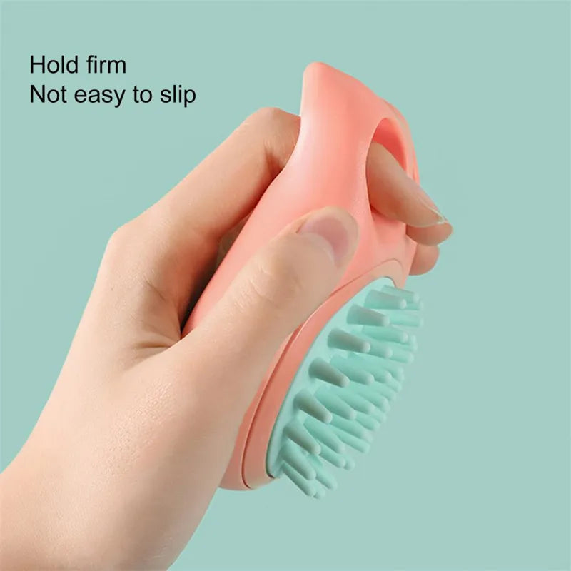 Durable Cat Paw Bath Brush Fine Foaming Labor-saving Cartoon Shape Pet Dog Cat Pet Hair Grooming Brush Reusable Dog Hair Comb Pet Products