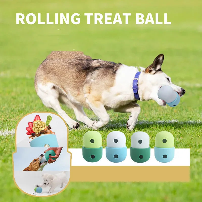 New 2 In 1 Pet Toys Products Dog Leakage Toy Ball Silicone